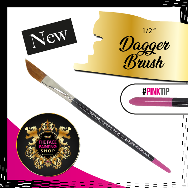 The Face Painting Shop 1-2 Inch Dagger Brush